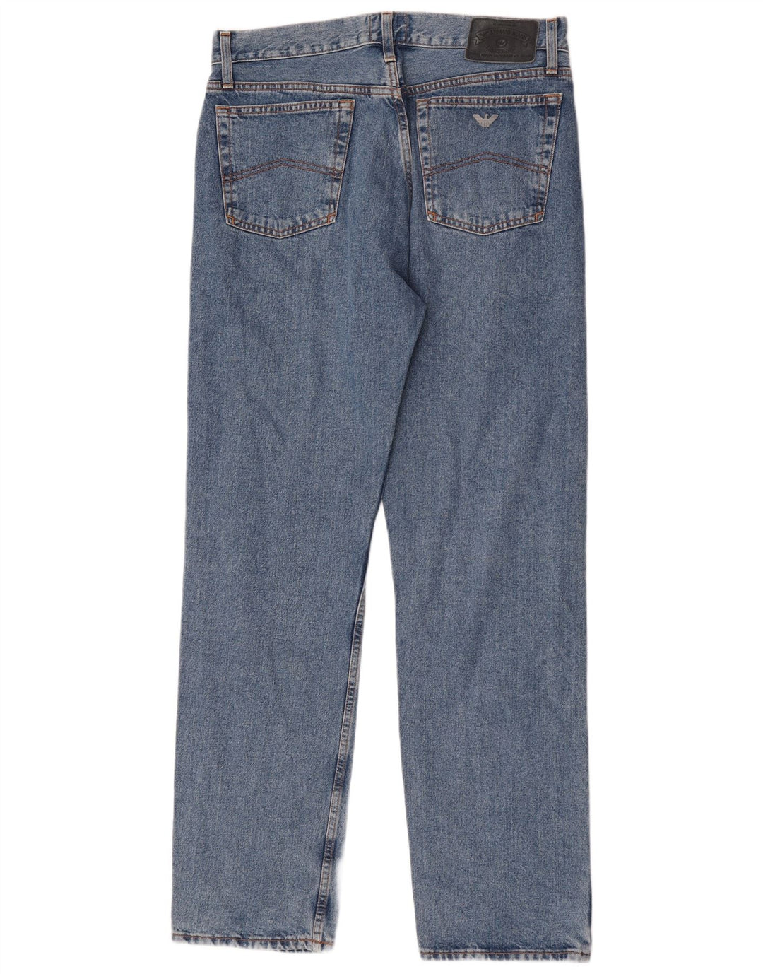 Armani Straight Jeans til mænd W36 L34 Blå Bomuld
