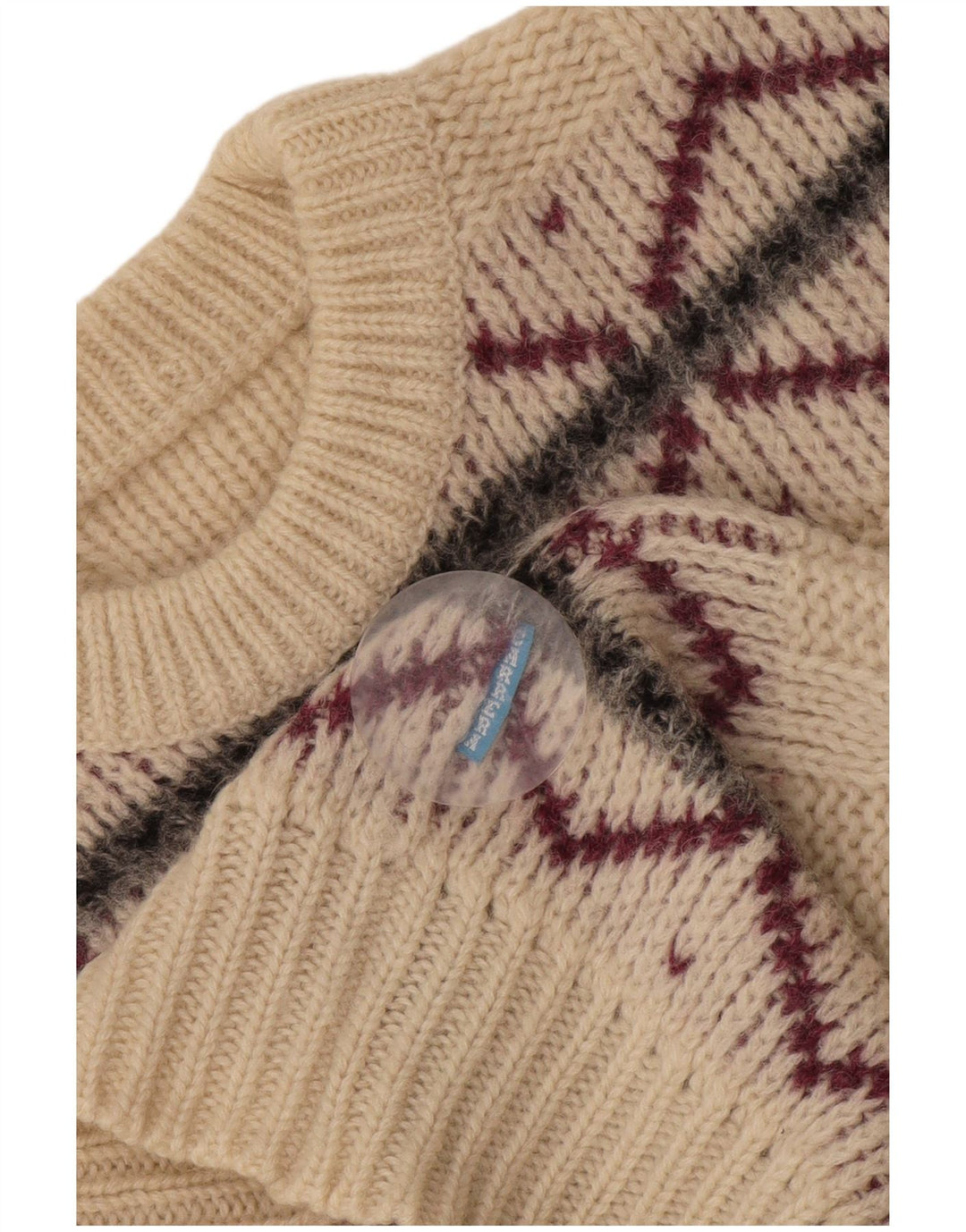 Carrera herre sweater med rund hals, lille off white Argyle/Diamond