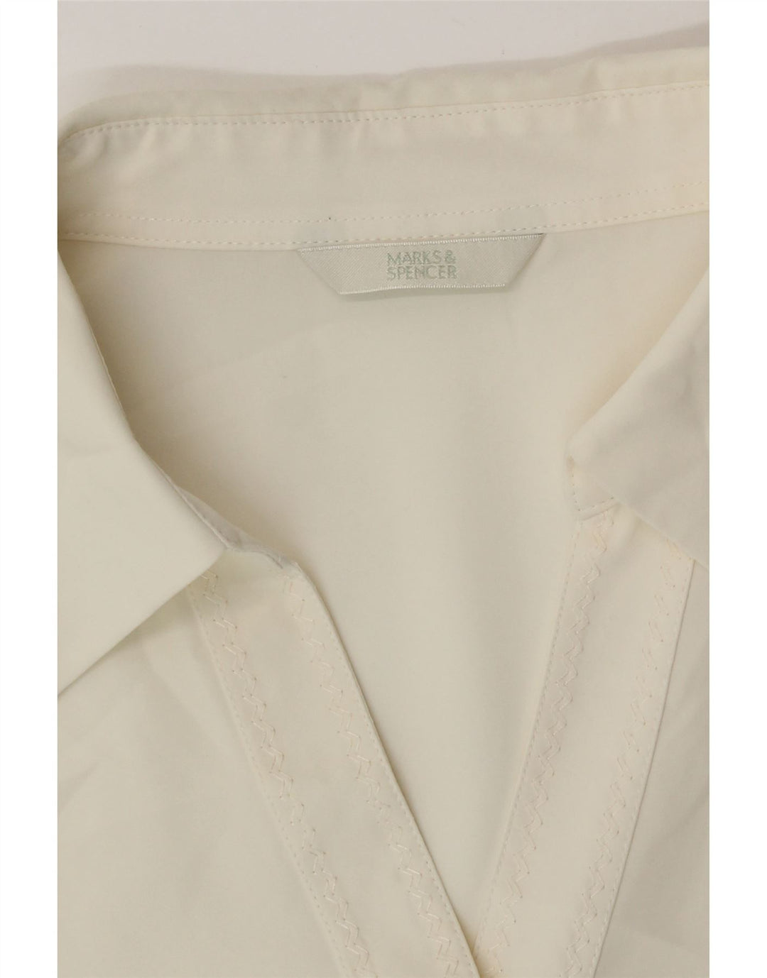 Marks & Spencer kortærmet skjorte til kvinder UK 18 XL Off White
