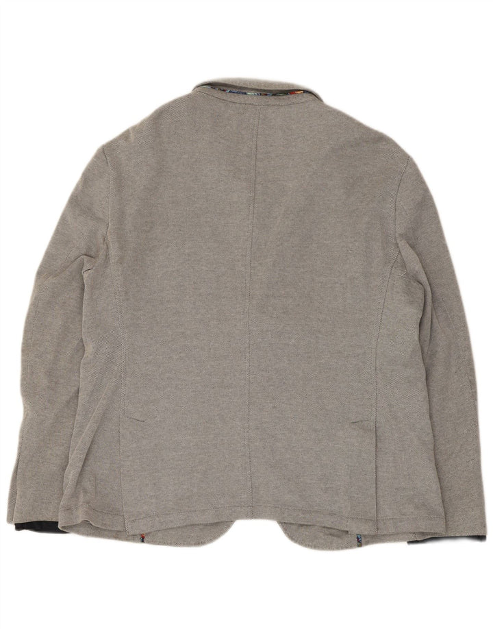 Zara Herre 2-knaps blazerjakke EU 56 XL Grå Polyester