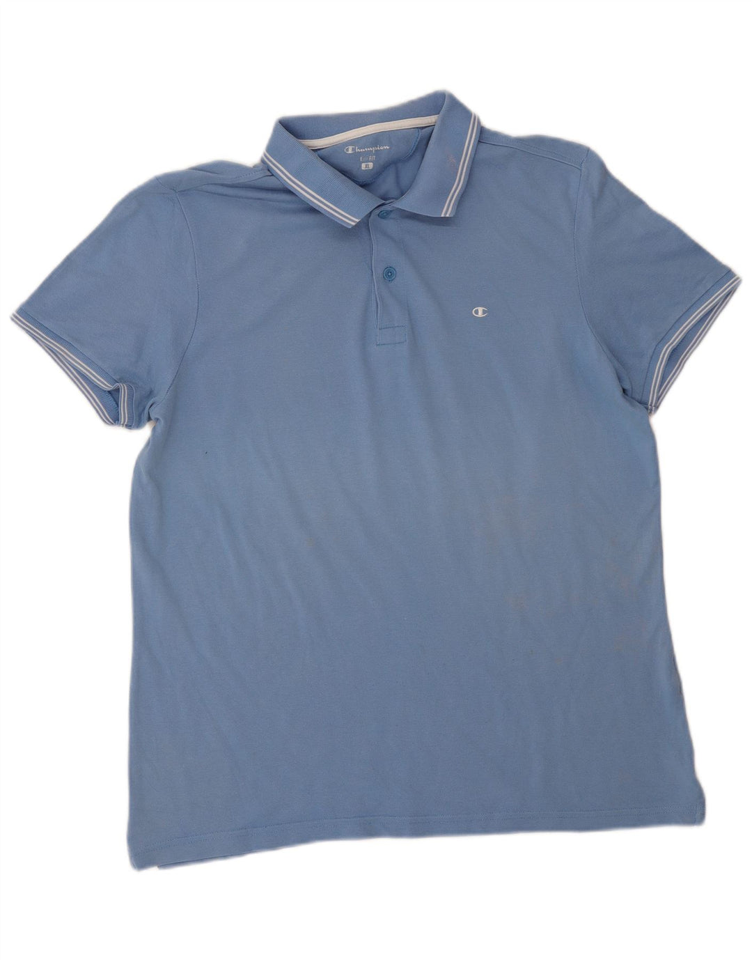 Champion Herre Easy Fit Polo Shirt XL Blå Bomuld