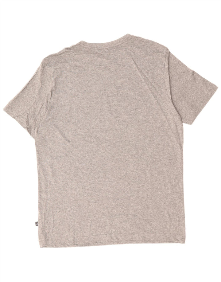 PUMA Grafisk T-shirt top til mænd, stor grå flækket