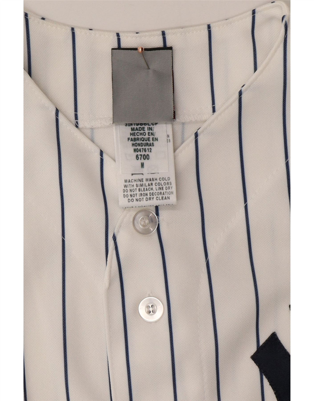 MAJESTIC Herre New York Yankees Grafisk Jersey Top Medium White Pinstripe