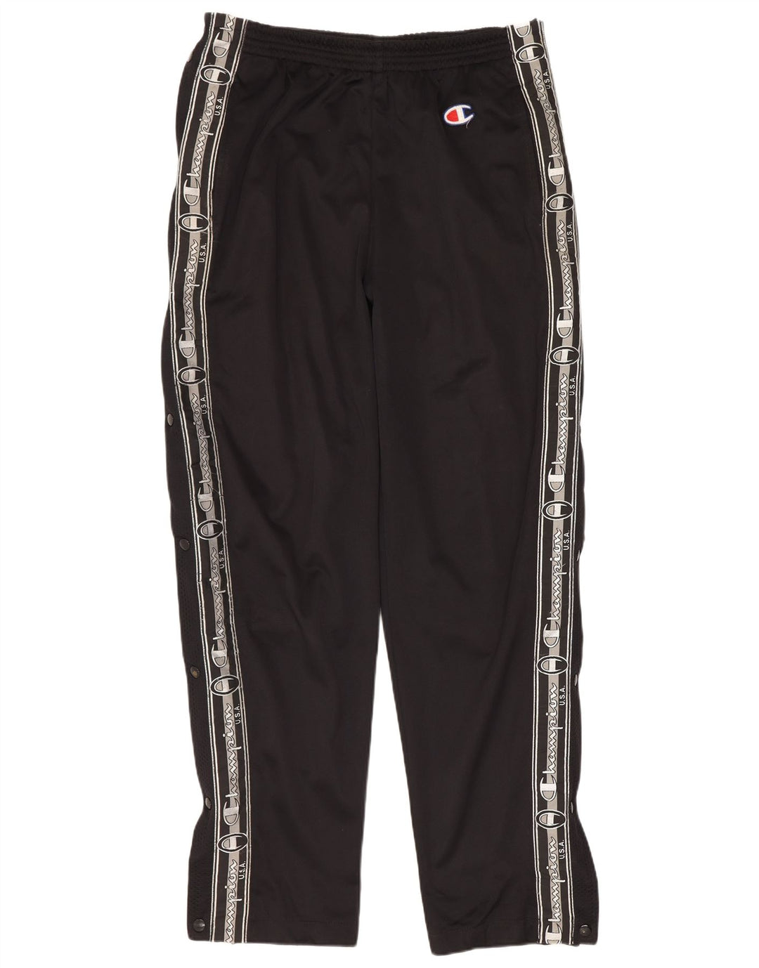 CHAMPION Dame grafisk træningsdragt Bukser UK 10 Small Black Polyester