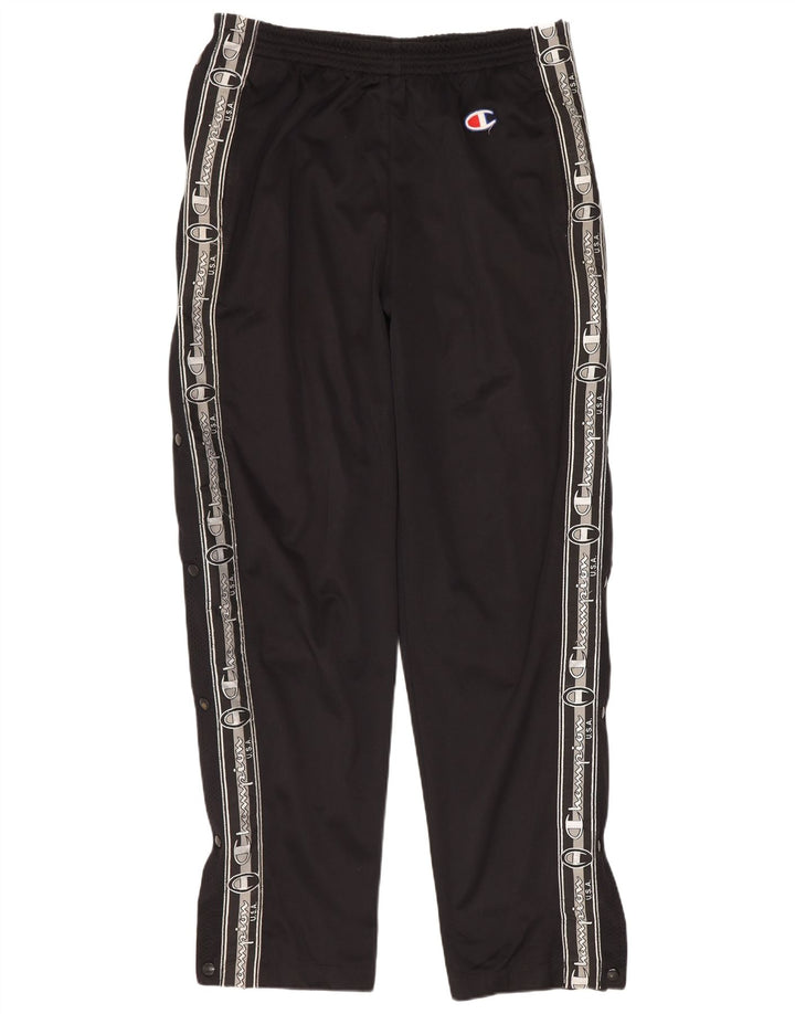 CHAMPION Dame grafisk træningsdragt Bukser UK 10 Small Black Polyester