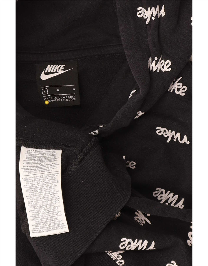 Nike grafisk hættetrøje til mænd, stor sort bomuld
