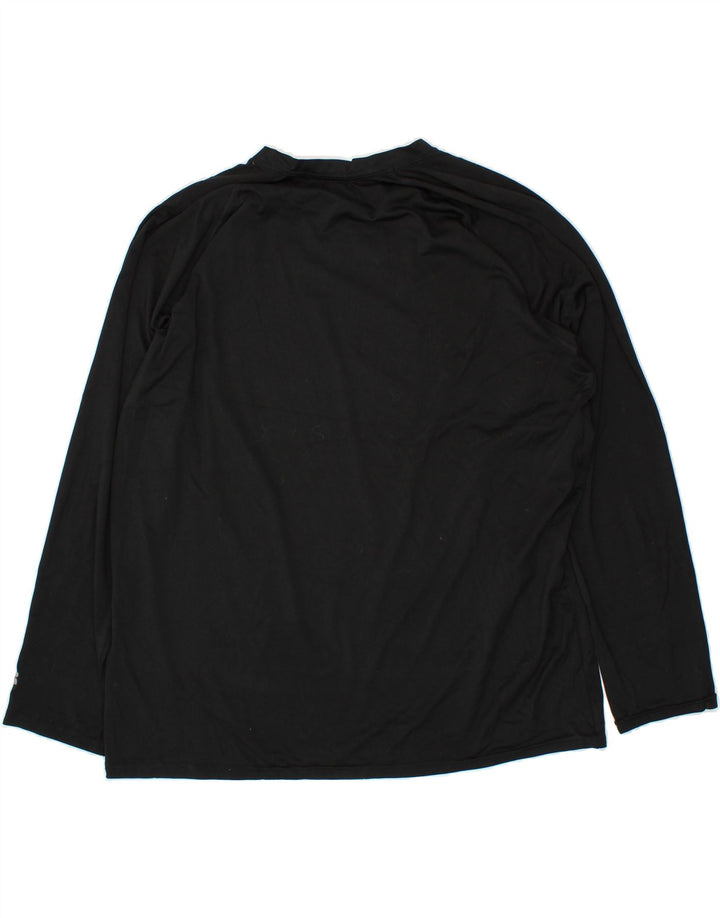 RUSSELL ATHLETIC Mens Top Long Sleeve 2XL Black Polyester Vintage Russell Athletic and Second-Hand Russell Athletic from Messina Hembry 