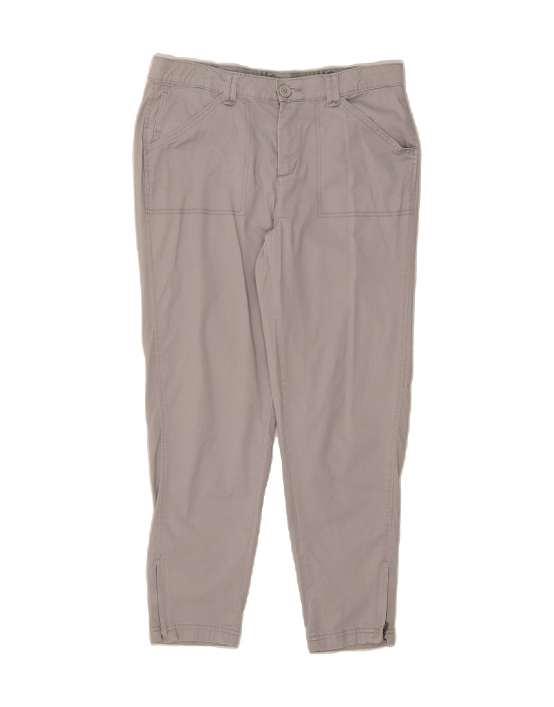 LEE Womens Riders Slim Cropped Trousers US 8 Medium W32 L25 Grey Cotton Vintage Lee and Second-Hand Lee from Messina Hembry 