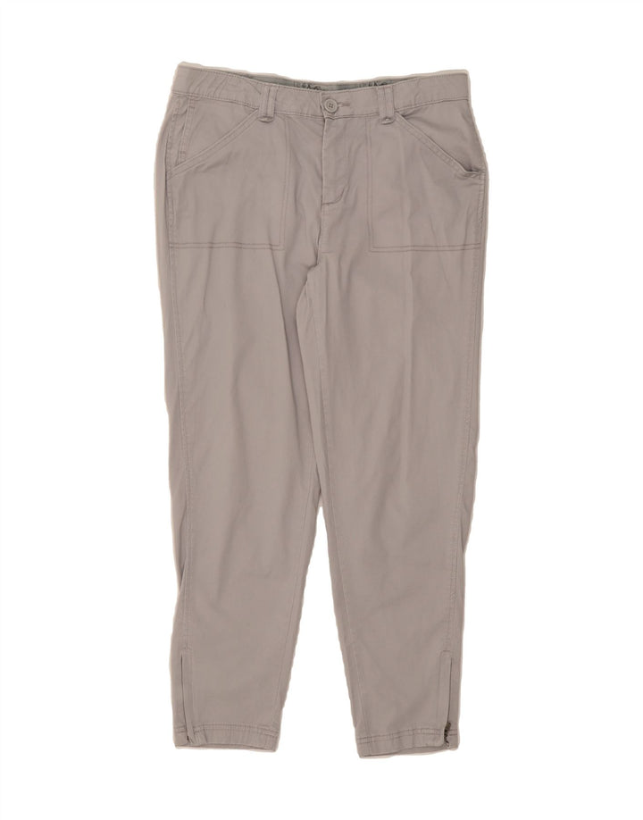 LEE Womens Riders Slim Cropped Trousers US 8 Medium W32 L25 Grey Cotton Vintage Lee and Second-Hand Lee from Messina Hembry 