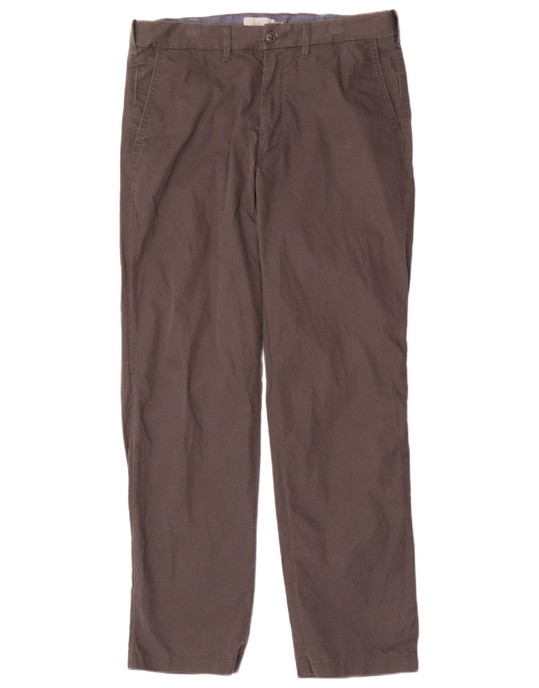 Marks & Spencer Herre Regular Fit Chinobukser W34 L31 Grå Bomuld