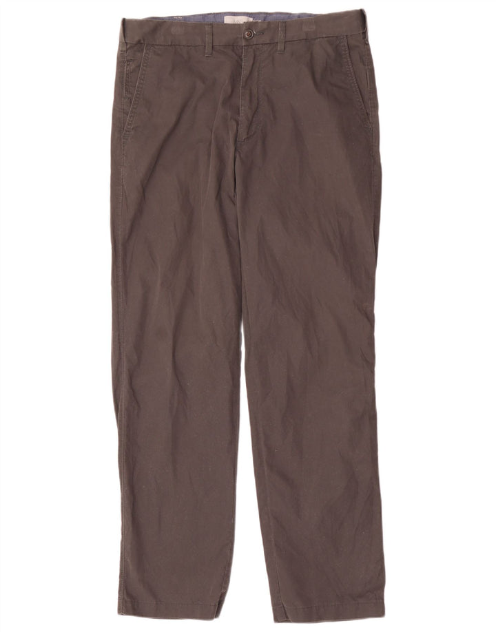 Marks & Spencer Herre Regular Fit Chinobukser W34 L31 Grå Bomuld