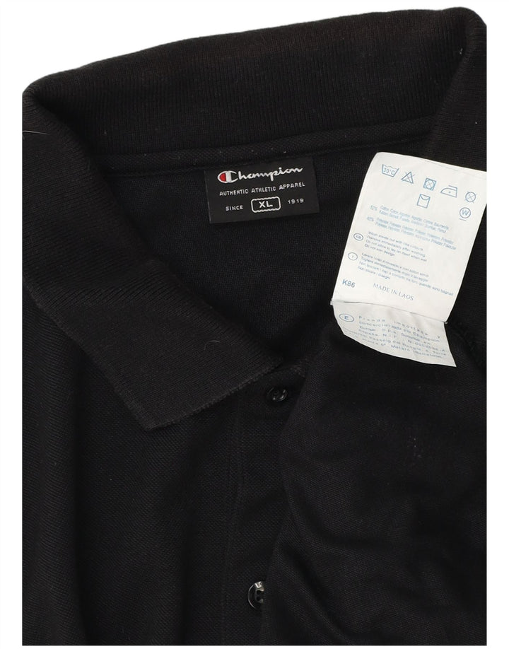 Champion herre poloshirt XL sort bomuld