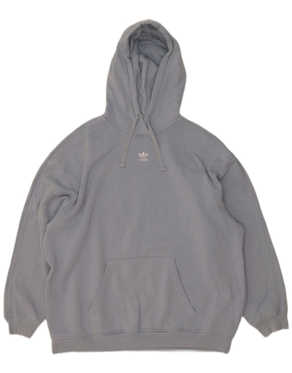 Adidas Dame Oversized Hoodie Jumper UK 12/14 Medium Blue Cotton