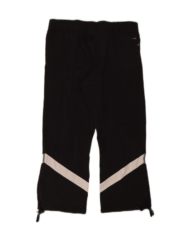 Adidas Dame Capri Leggings UK 14 Large Black Colourblock Polyester