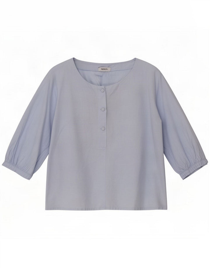 Max & Co. Dame 3/4 ærmet bluse Top UK 12 Medium Blue