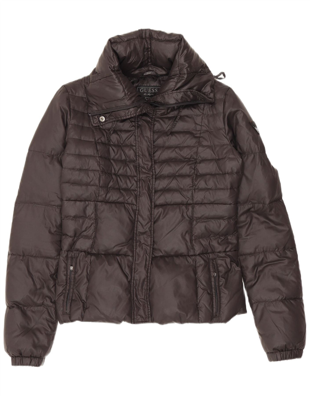 Guess polstret jakke til kvinder UK 8 Lille sort nylon