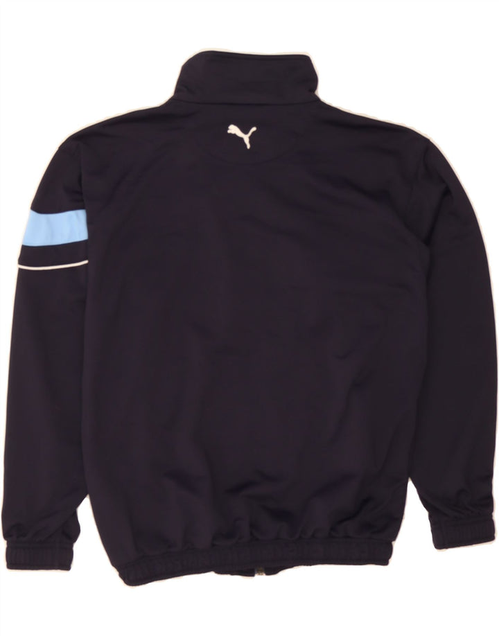 PUMA Boys Tracksuit Top Jacket 11-12 Years Navy Blue Colourblock Polyester Vintage Puma and Second-Hand Puma from Messina Hembry 