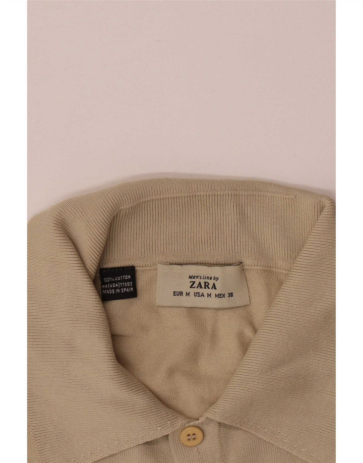 Zara Poloskjorte til mænd Medium Beige Bomuld
