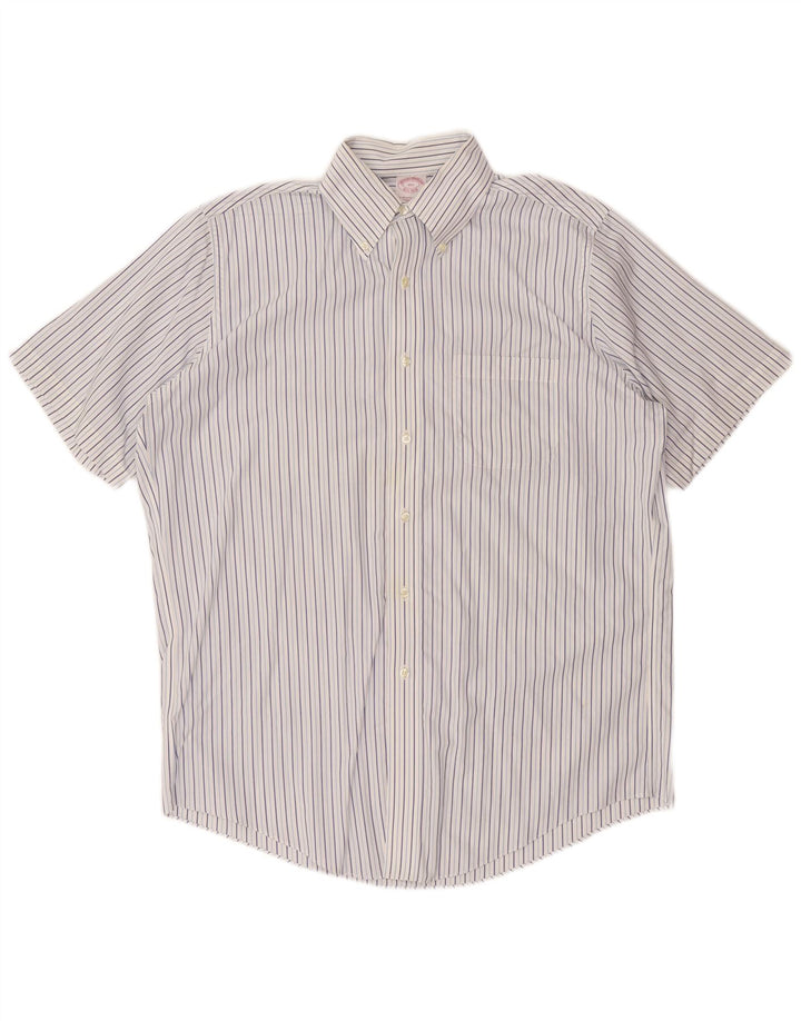 Brooks Brothers Herreskjorte str. 15 1/2 Medium Navy Blue Pinstripe