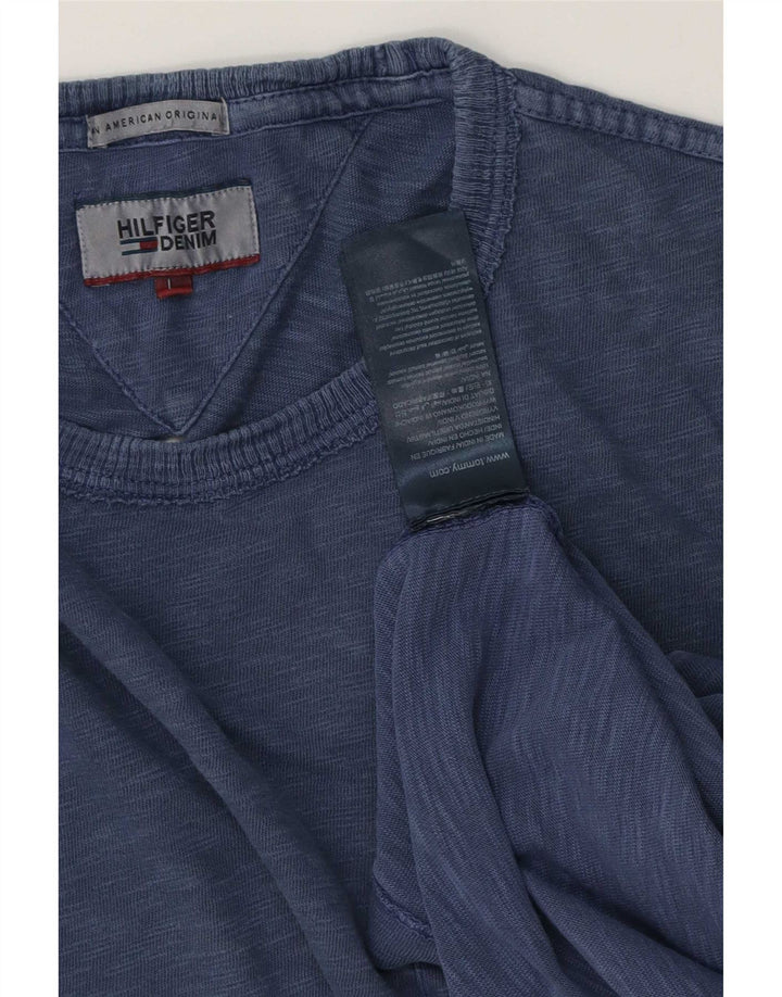 Tommy Hilfiger Herre T-Shirt Top Stor Blå Bomuld