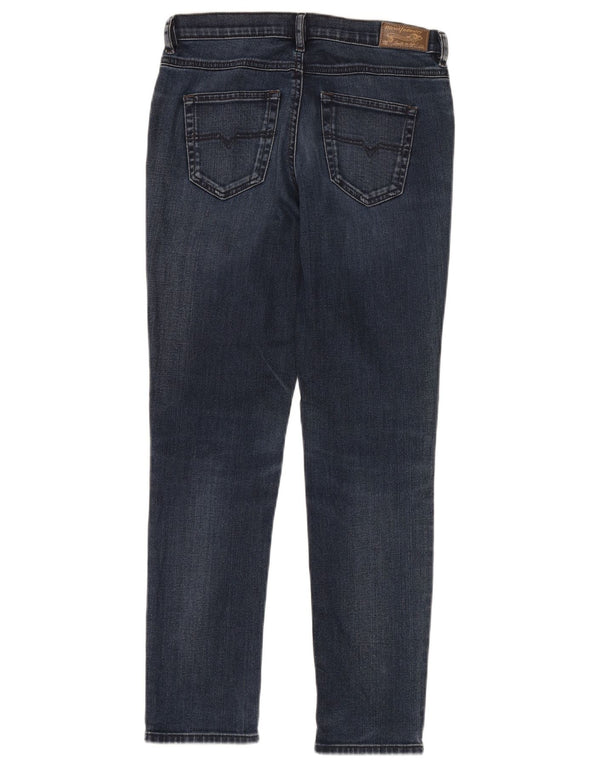 DIESEL Dame Slim Jeans W24 L30 Blå Bomuld