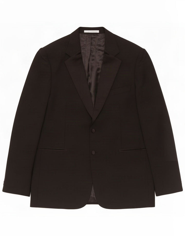 Marks & Spencer Herre lang 2-knaps blazerjakke UK 44 XL Sort Uld