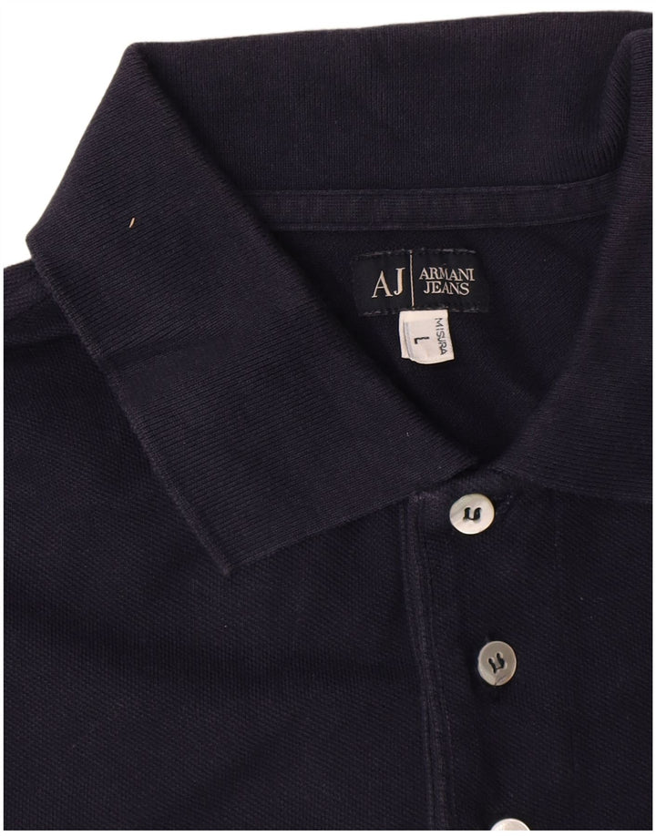 Armani Jeans Poloshirt til mænd Stor marineblå bomuld