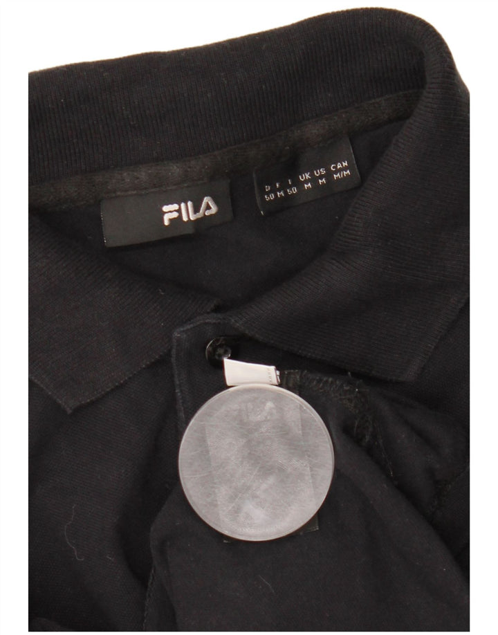 Fila Herre poloshirt Medium Sort Bomuld