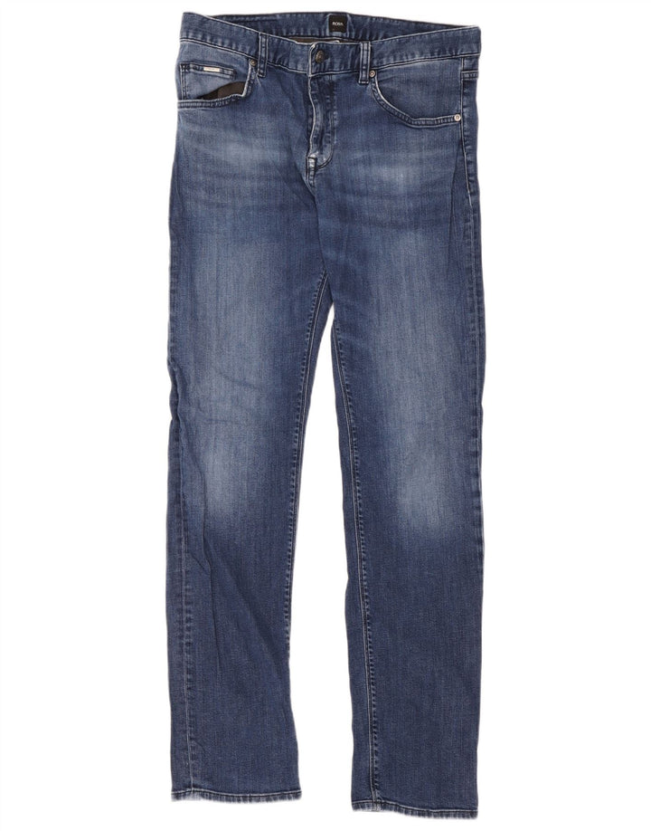Hugo Boss Herre Slim Jeans W34 L32 Blå