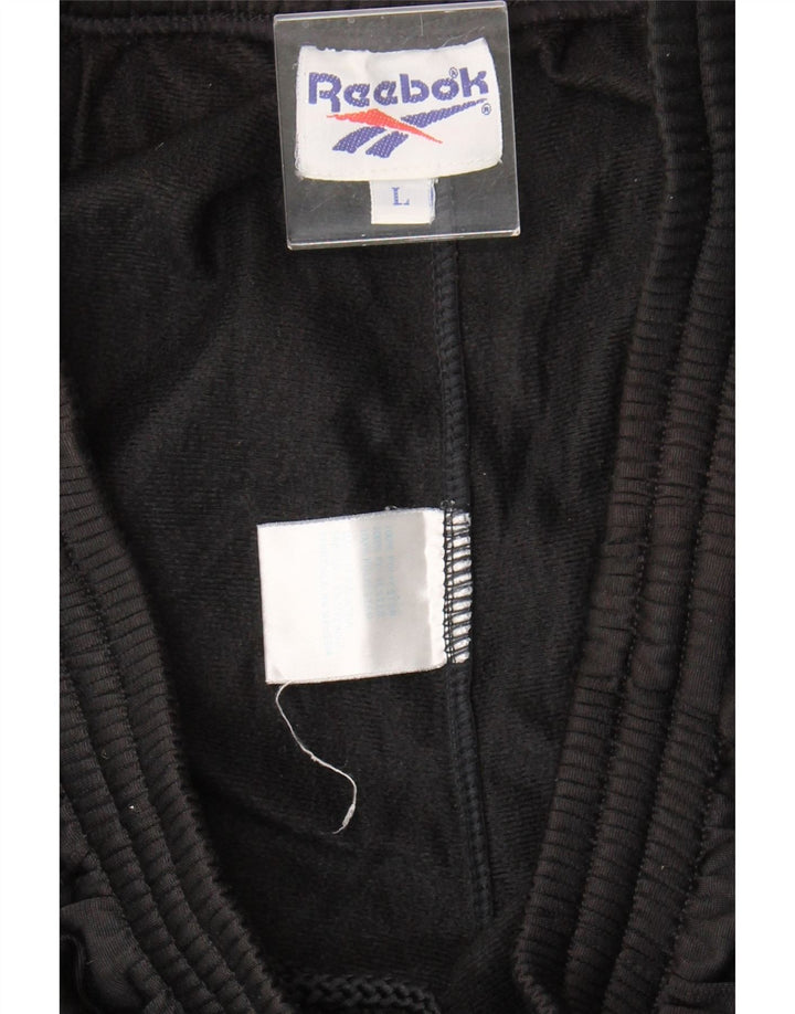 REEBOK Mens Tracksuit Trousers Large  Black Polyester Vintage Reebok and Second-Hand Reebok from Messina Hembry 