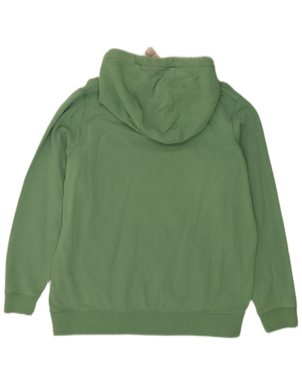 Fat Face Dame Grafisk Oversized Hoodie Jumper UK 16 Stor Grøn Bomuld
