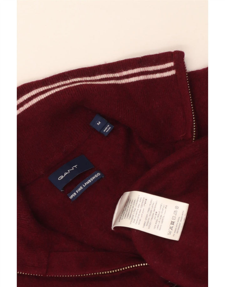 Gant sweater med lynlås til kvinder UK 12 Medium rødbrun lammeuld