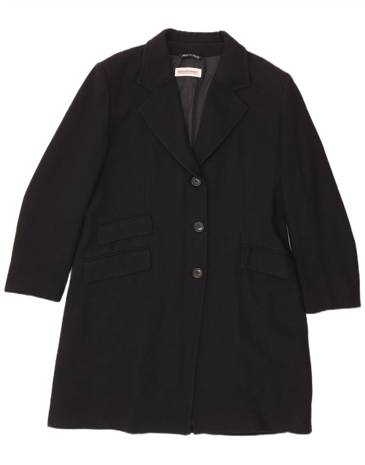 Roccobarocco Dame Longline 3 Button Blazer Jacket UK 16 Large Black