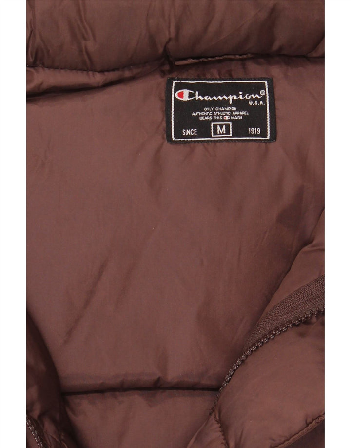 Champion Herre Hættetrøje Loose Fit Polstret Jakke UK 38 Medium Brun