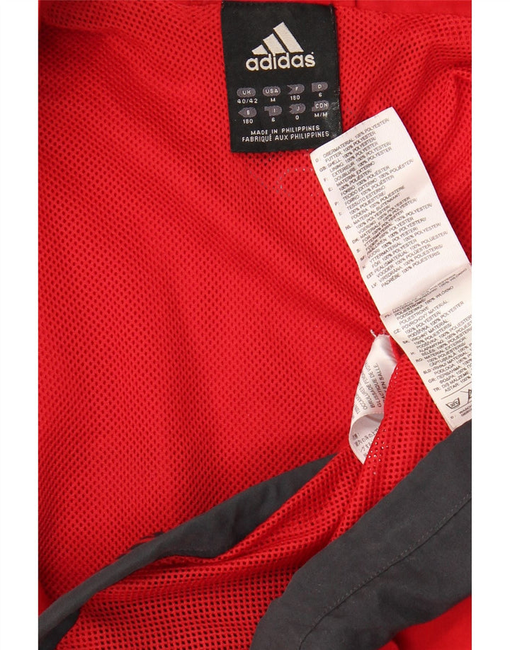 Adidas Herre grafisk træningsdragt Topjakke UK 40/42 Medium Sort Colourblock