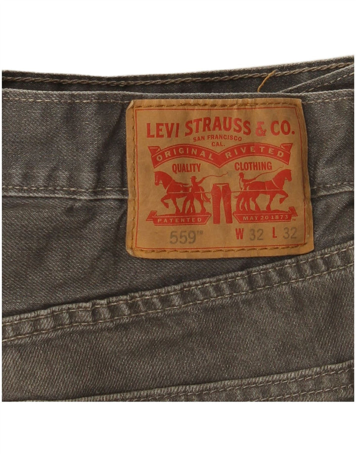 Levi's Mens 559 Relaxed Fit Straight Jeans W32 L32 Grå