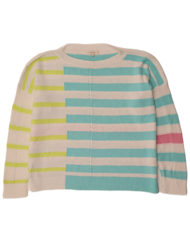 White Stuff Womens Boat Neck Jumper Sweater UK 16 Large Flerfarvet