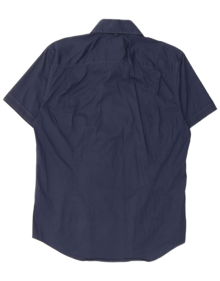 Tommy Hilfiger Kortærmet Herreskjorte Medium Navyblå Bomuld
