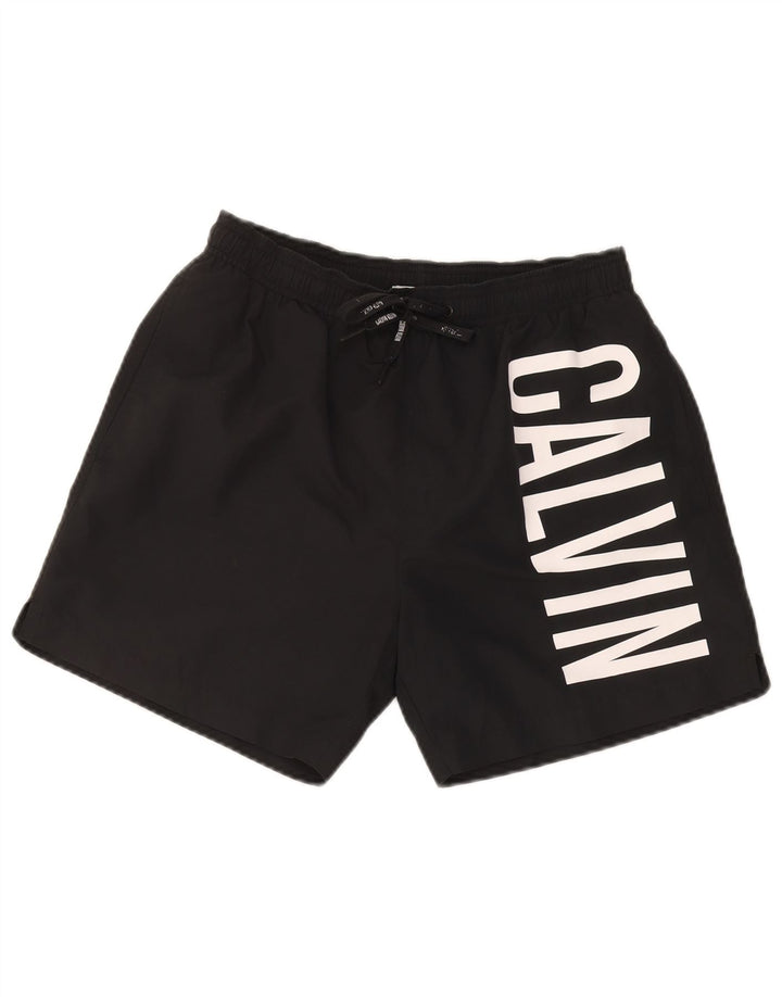 Calvin Klein Herre grafiske svømmeshorts Små sorte polyester
