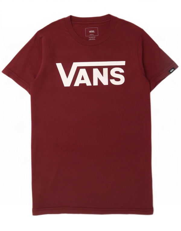 Vans Herre Classic Fit Grafisk T-Shirt Top XS Bourgogne bomuld