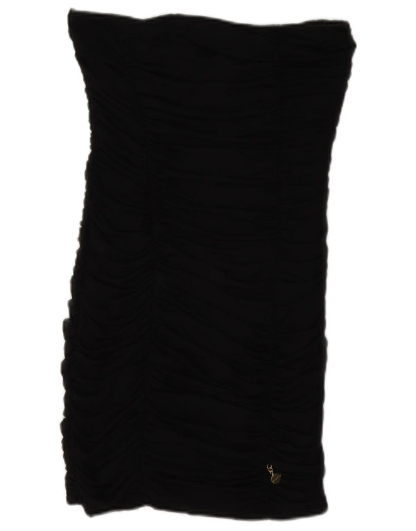 Phard Womens Strapless Bodycon Dress UK 8 Small Black