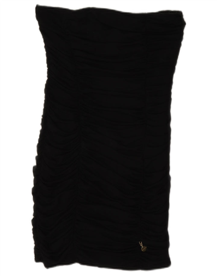Phard Dame Stropløs Bodycon Kjole UK 8 Lille Sort