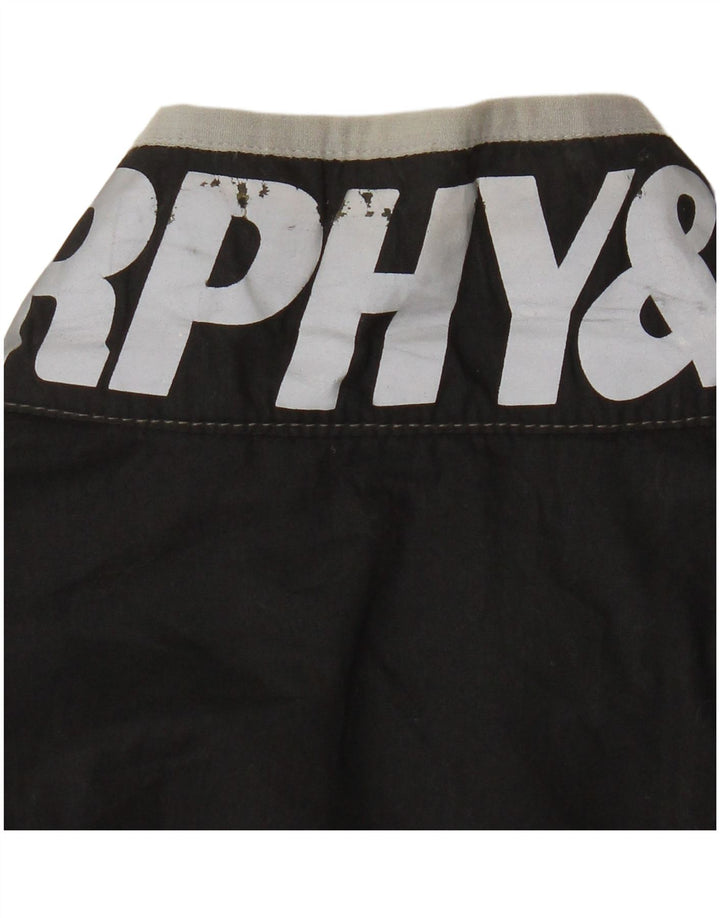 Murphy & Nye Graphic Bomber Jacket til kvinder UK 18 XL Sort bomuld