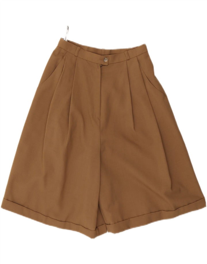 VINTAGE højtaljede chinoshorts til kvinder IT 36 XS W24 brun polyester