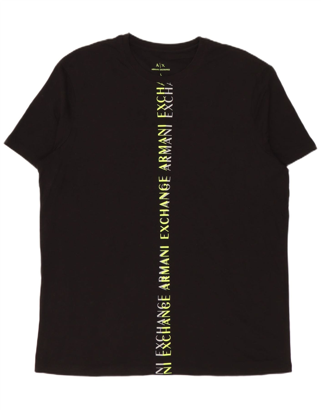 Armani Exchange Herre Grafisk T-Shirt Top Stor Sort Bomuld