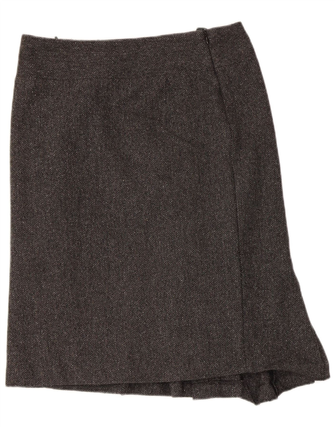 Benetton Womens asymmetrisk nederdel IT 40 Small W30 Grå sildeben