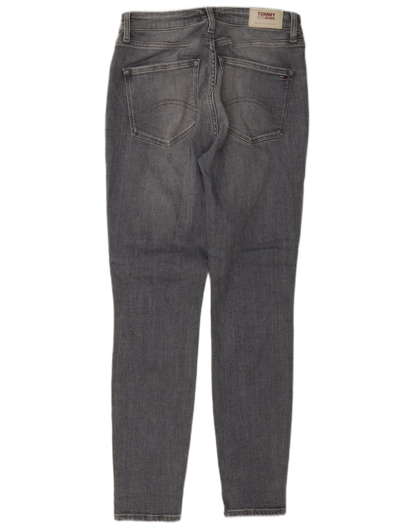 Tommy Hilfiger Dame Højtalje Skinny Jeans W30 L30 Grå Bomuld