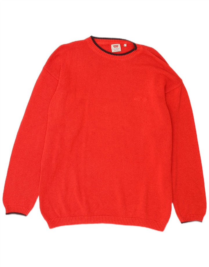 Levi's Herre sweater med rund hals XL rød bomuld