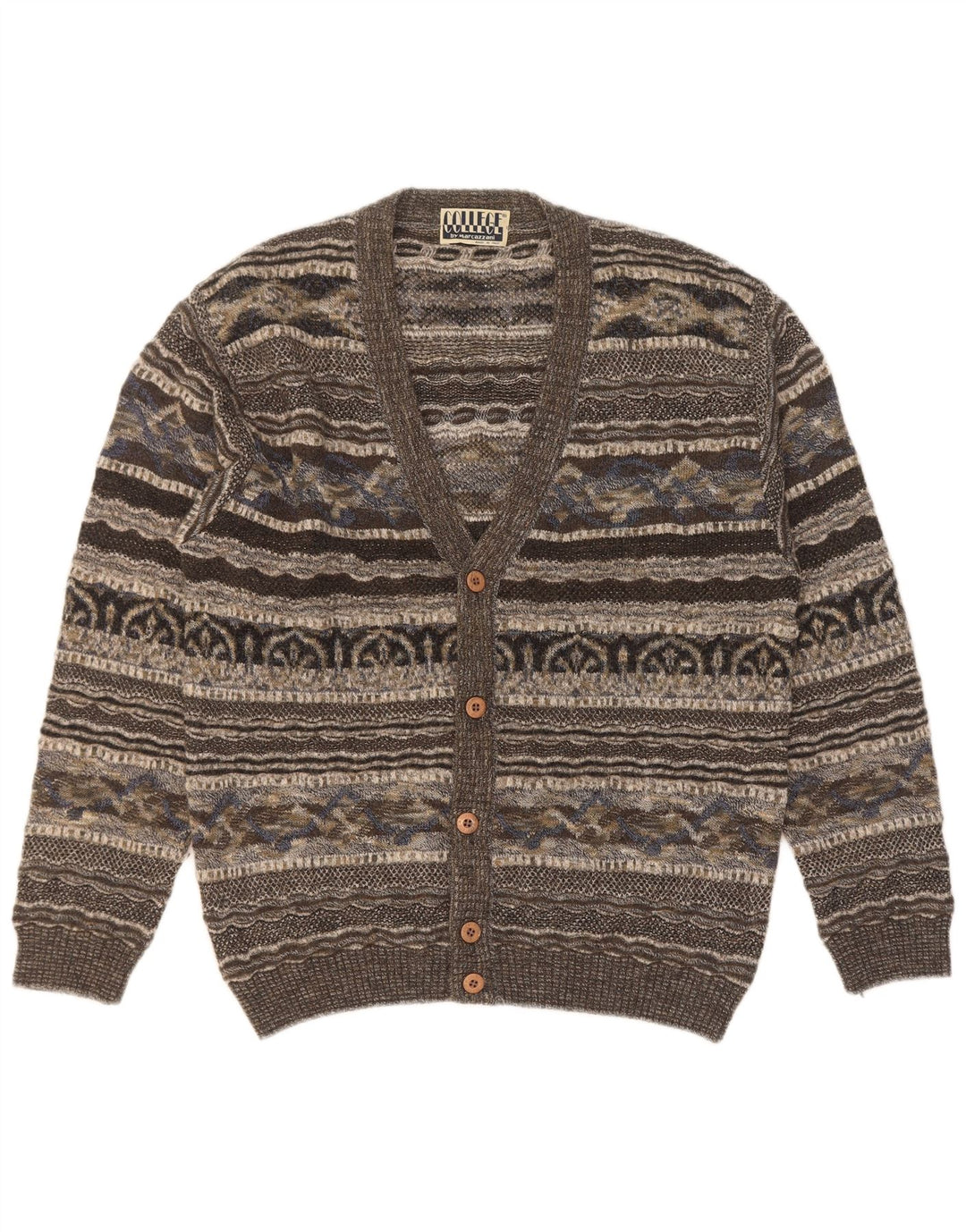 Marcazzani Herre Cardigan Sweater IT 50 Medium Grå Retro