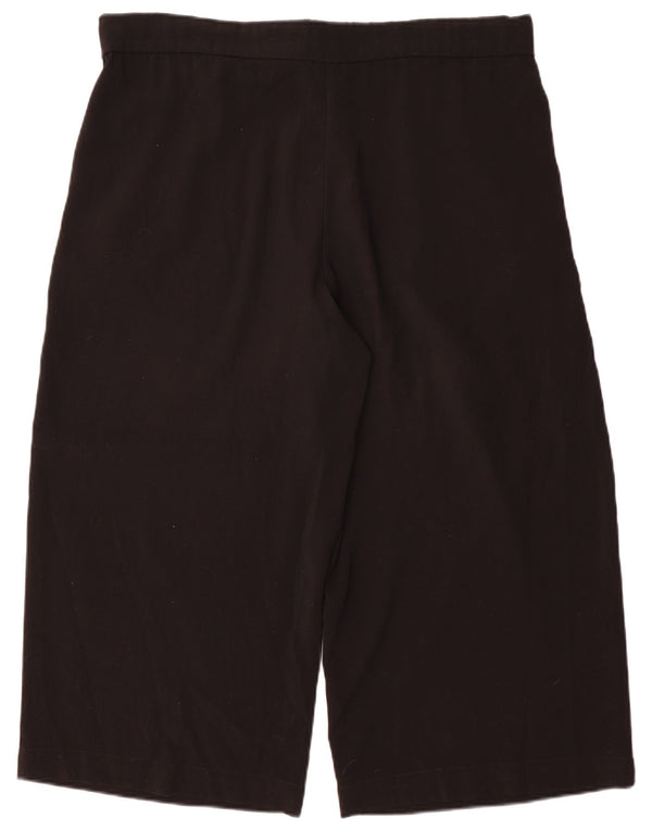 Zara Dame Trafaluc Wide Leg Capri Bukser Large W30 L22 Sort Polyester